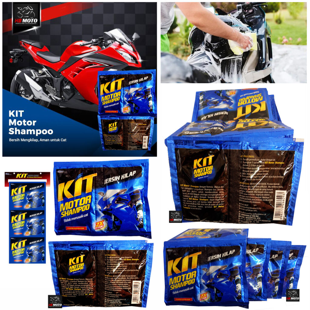 KIT Motor Shampoo untuk mencuci motor sendiri dengan pH seimbang